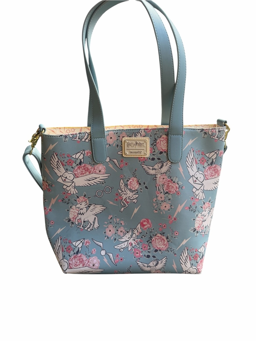 Loungefly Blue Floral Harry Potter Tote